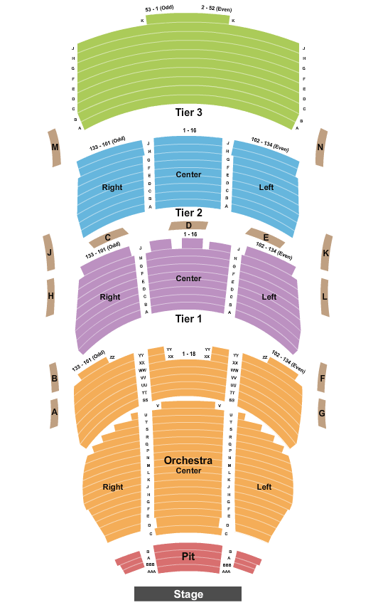 Eccles Theater SIX Seating Chart